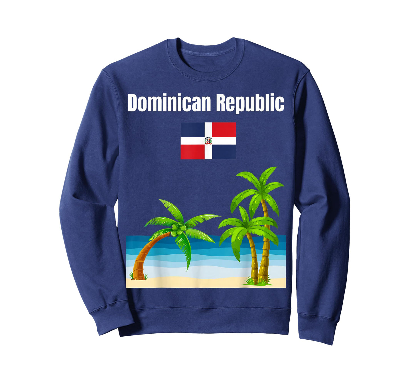 Dominican Republic Flag Beach Lover Travel Souvenir T-Shirt