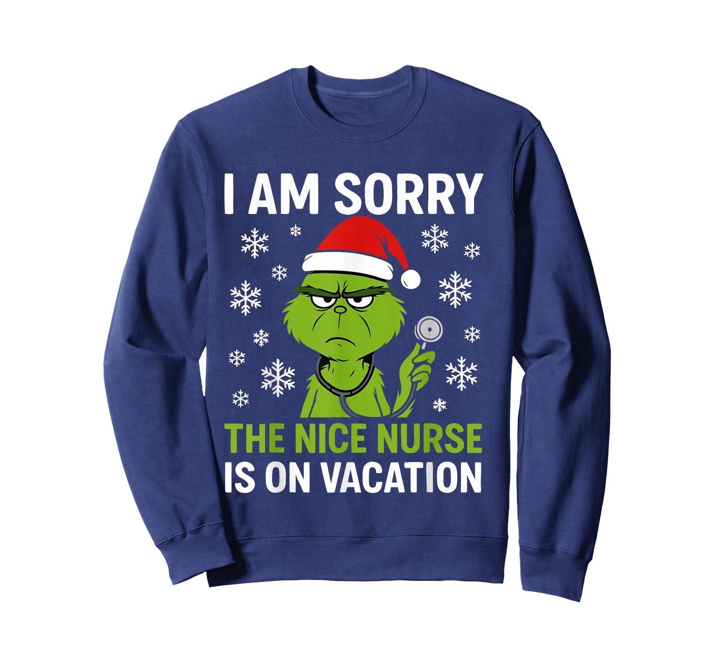 Funny Christmas Nurses Sorry The Nice Nurse is On Vacation T-Shirt
