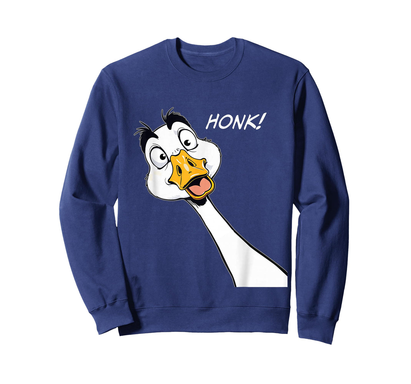 Funny Crazy Goose Honk Cartoon Animal Humor T-Shirt