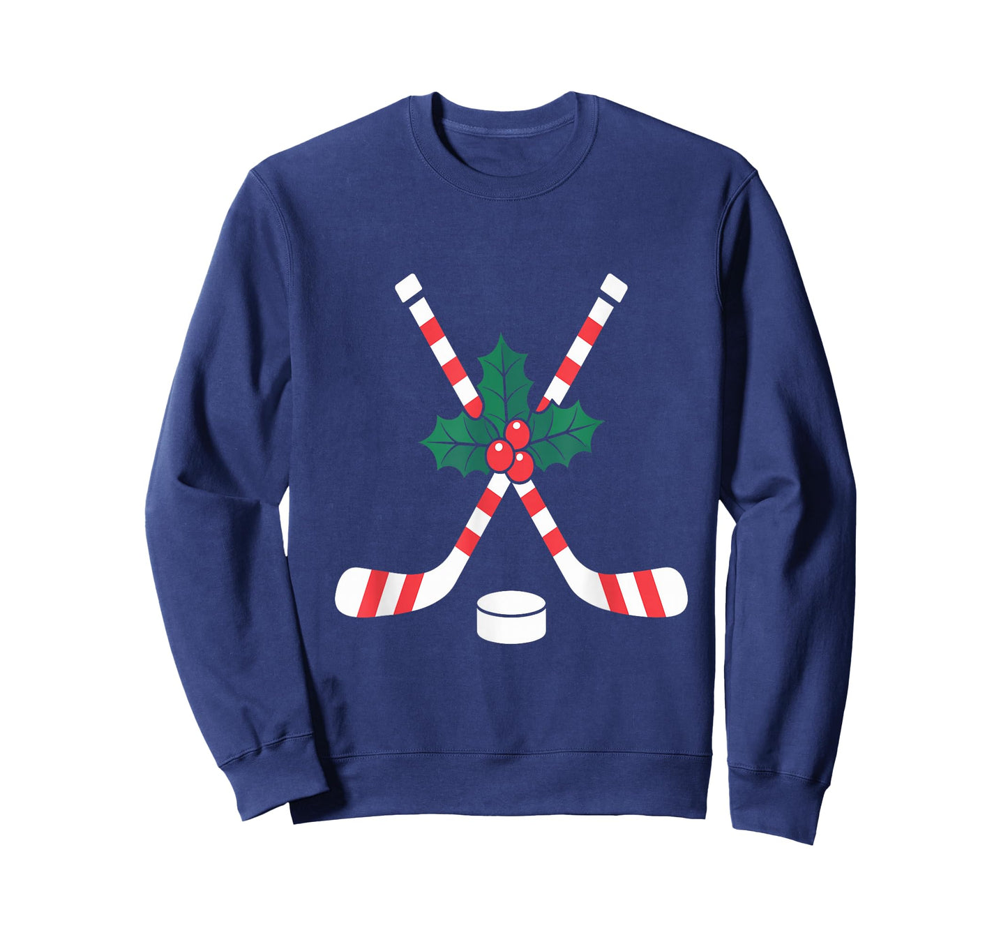 Ice Hockey Christmas Candy Cane Hockey Stick Xmas T-Shirt