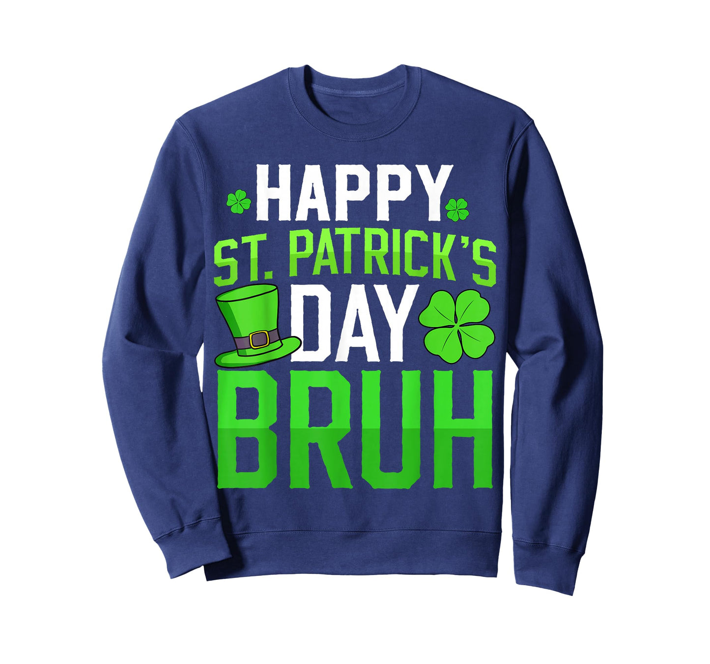 Happy St Patricks Day Bruh Kids Boys Lucky Clover Shamrock T-Shirt