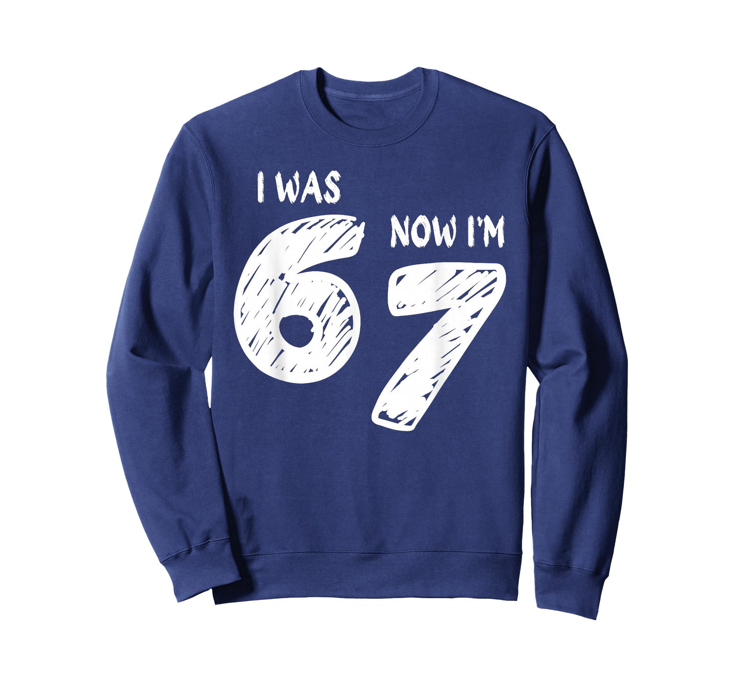 I was 6 Now I'm 7, Funny 67 Meme Viral Trend 7th Birthday T-Shirt