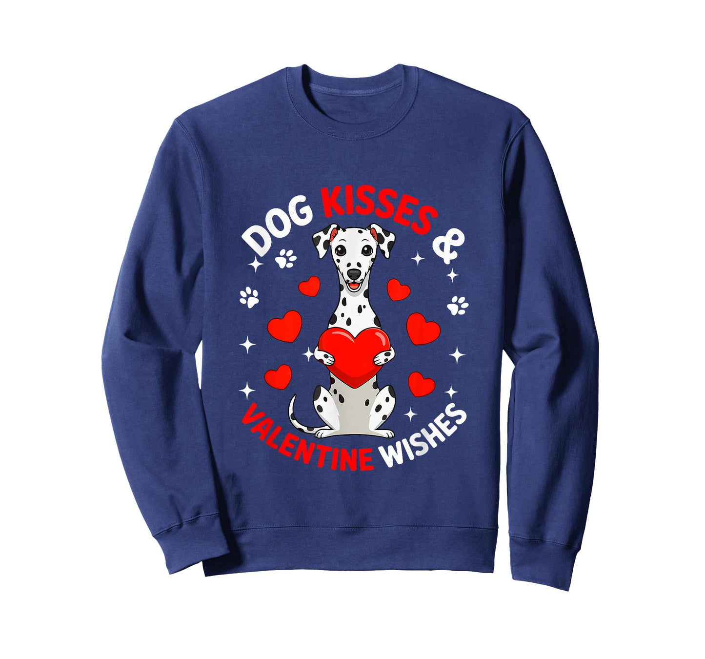 Dog Kisses and Valentine Wishes Cute Dalmatian Owner Kids T-Shirt