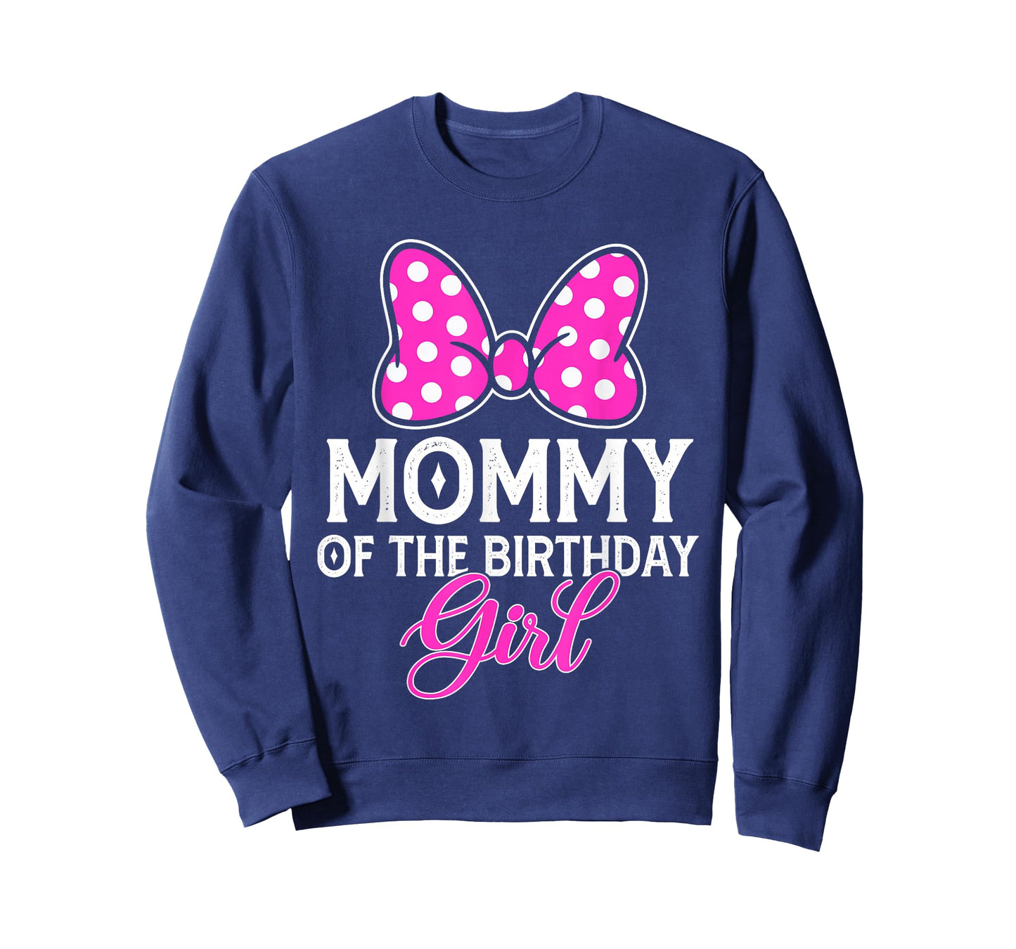 Mommy of The Birthday Girl Cute Pink Bow Family Matching T-Shirt