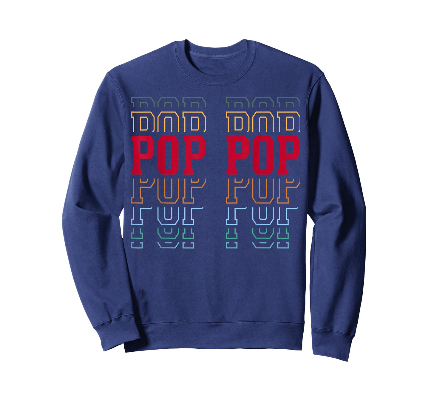 Pop Pop Funny Athletic Lettering Father's Day Grandpa T-Shirt
