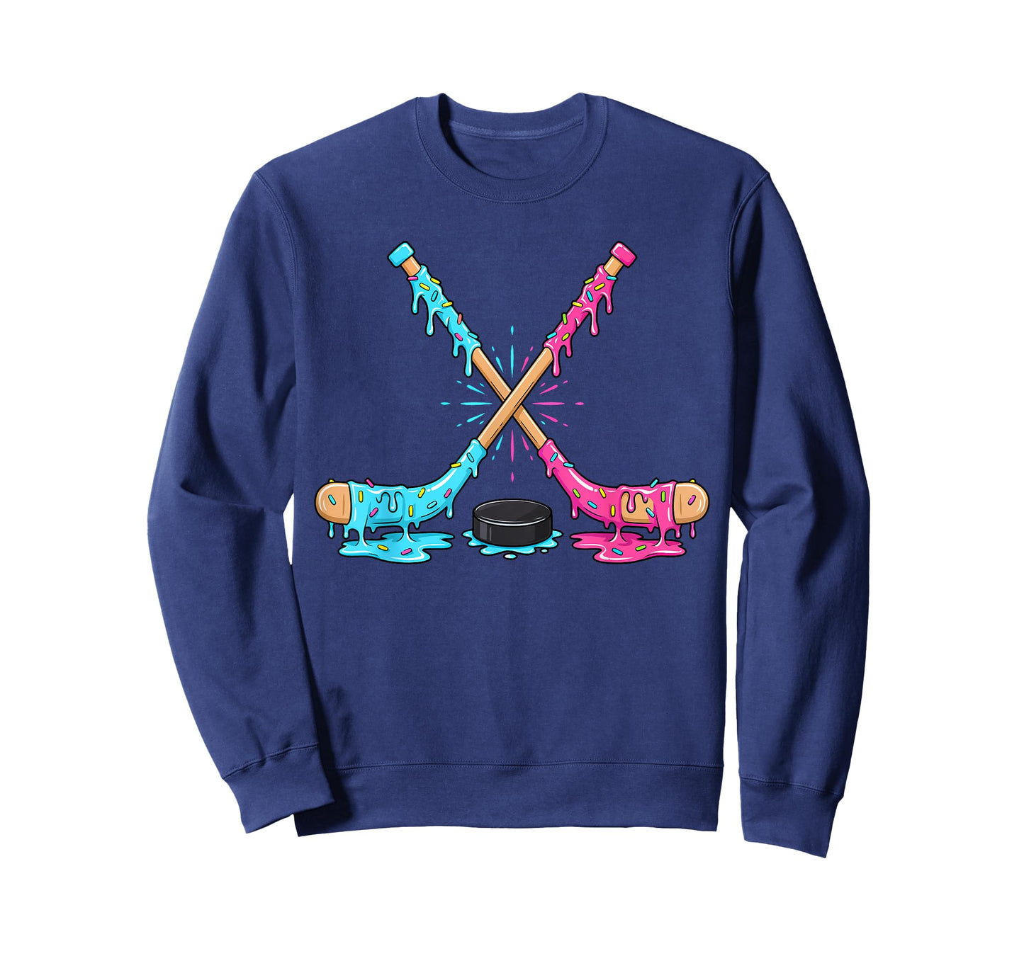 Ice Hockey Ice Cream Drip Sport Players Gaming Sprinkle T-Shirt