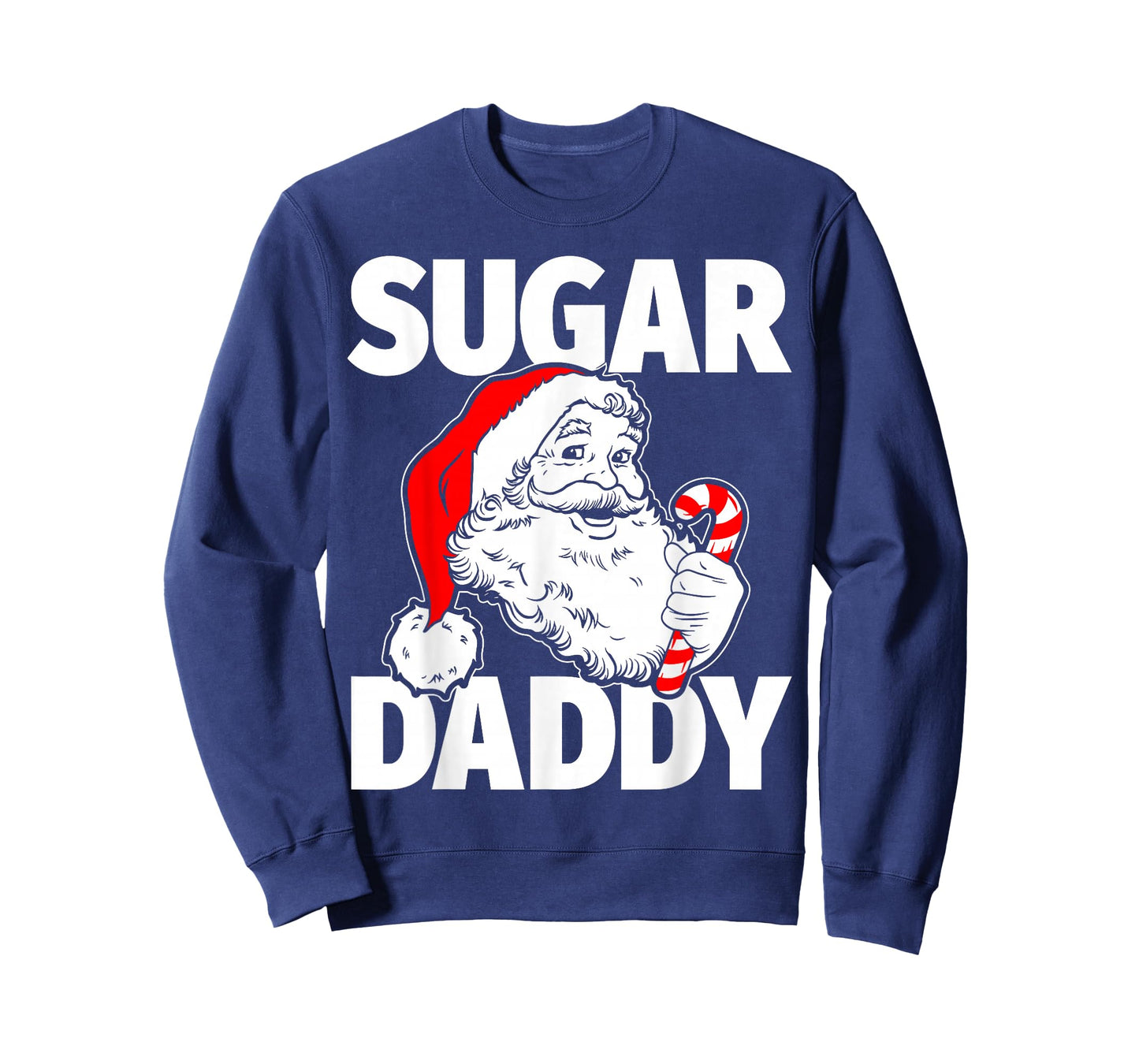 Sugar Vintage Daddy Santa Claus Candy Cane Adult Christmas T-Shirt