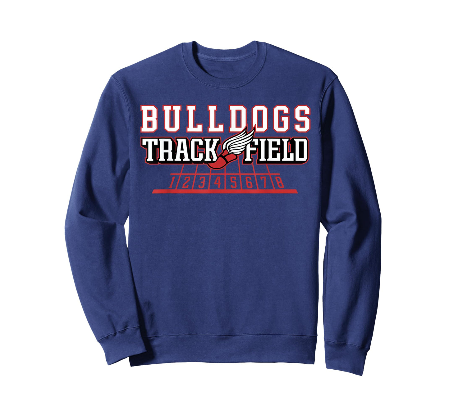 Bulldogs Track and Field Red Bulldog School Spirit T-Shirt