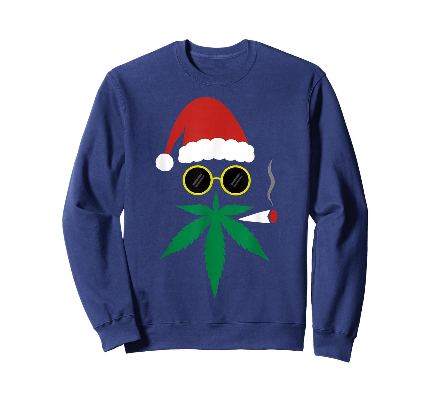 Funny Santa Smoking A Joint Marijuana 420 Stoner Christmas T-Shirt