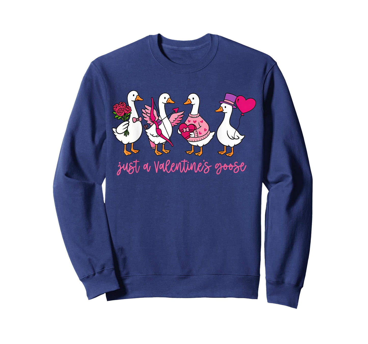 Just A Valentines Goose Cute Silly Geese Valentines Women T-Shirt