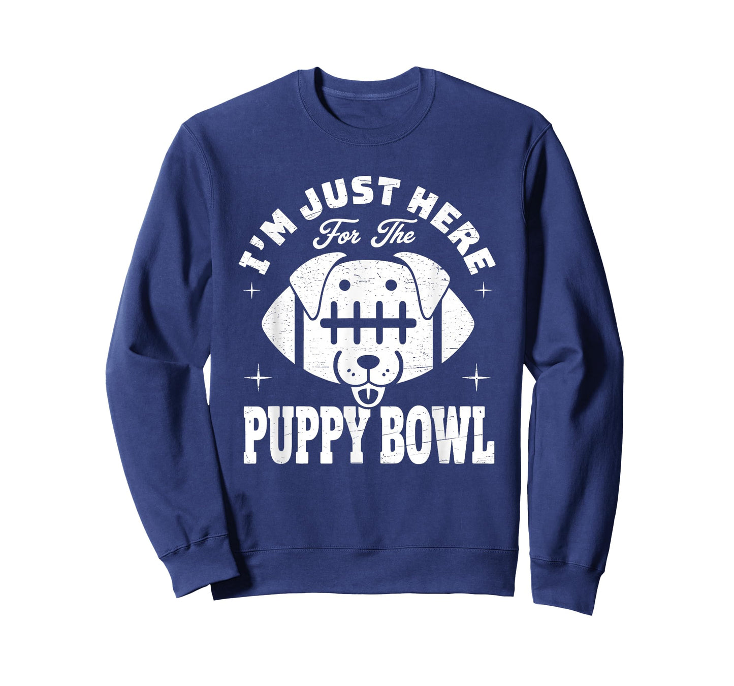 Just Here for The Puppy Bowl Funny Dog Lover Football T-Shirt