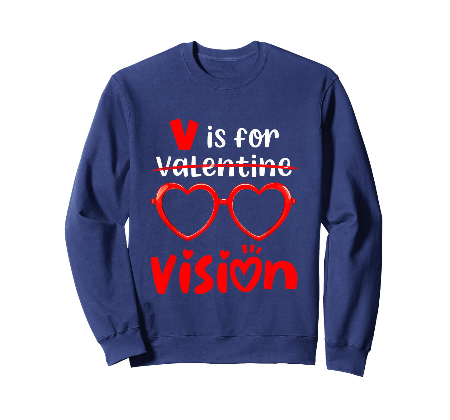 V is for Vision Optometry Ophthalmologist Valentine T-Shirt