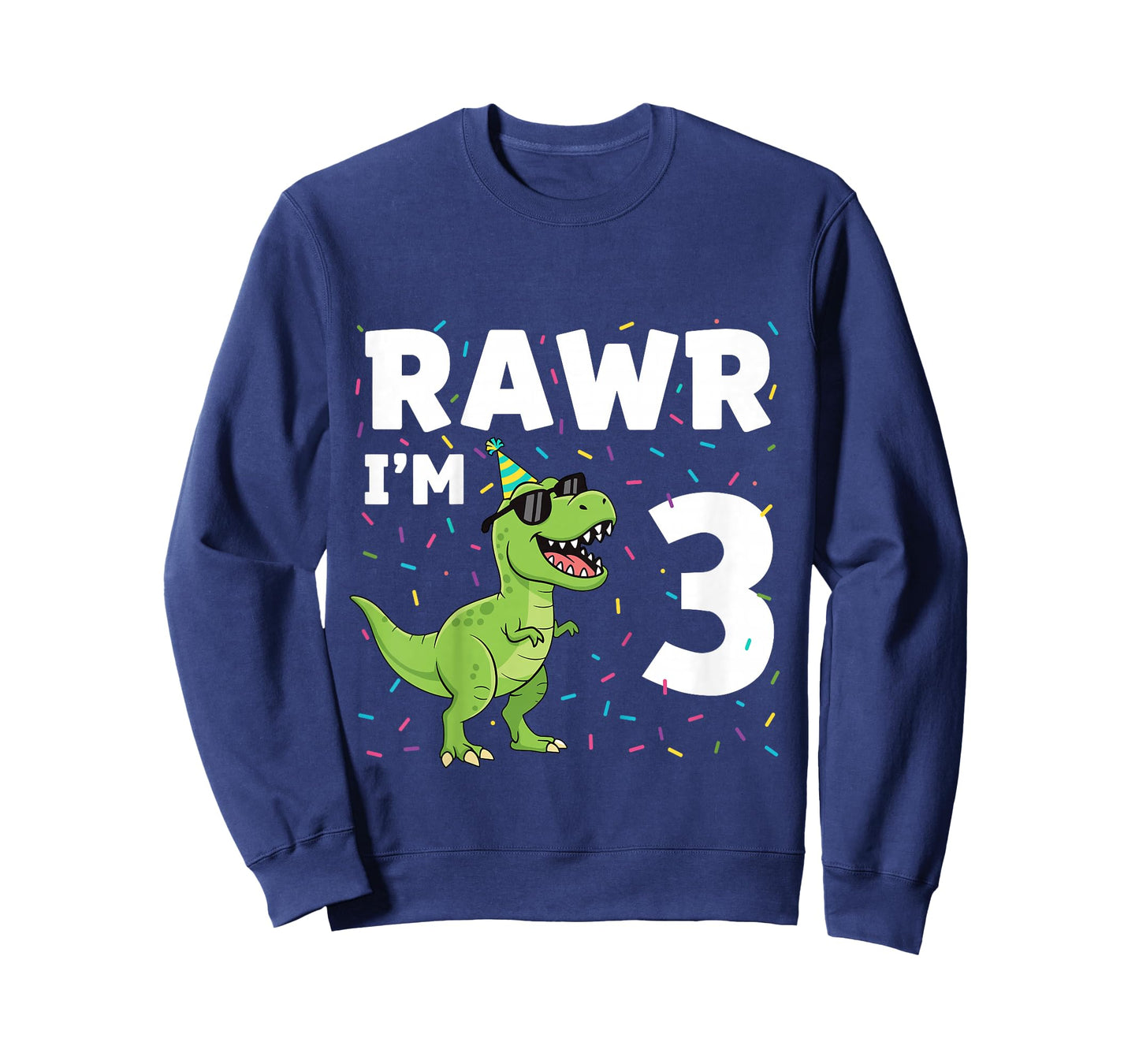 Kids 3rd Birthday Shirt Boy 3yr Three 3 Year Old Dinosaur T-Rex T-Shirt