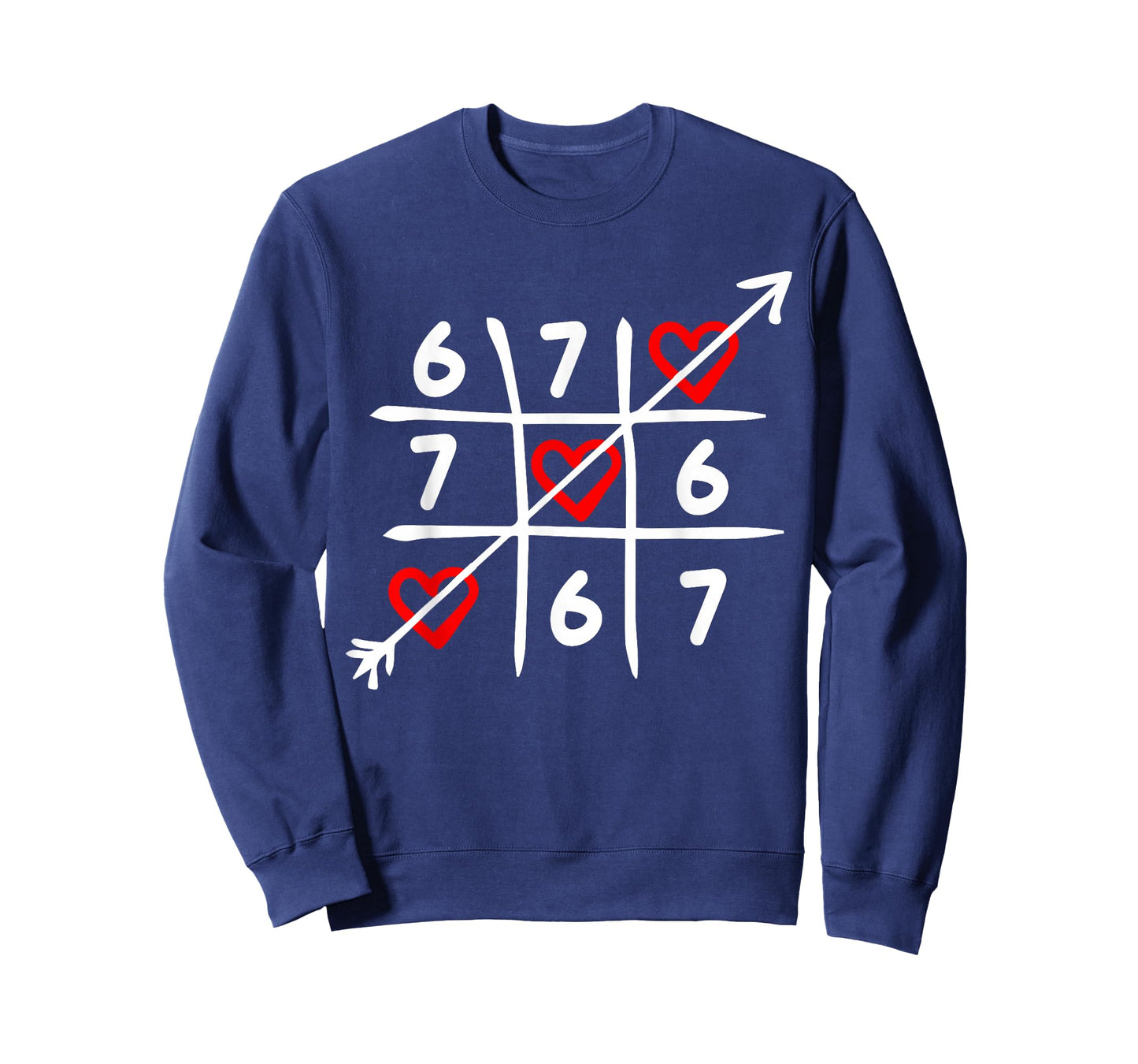Six Seven 67 Meme 6 7 Valentines Day Heart Men Women Kids T-Shirt