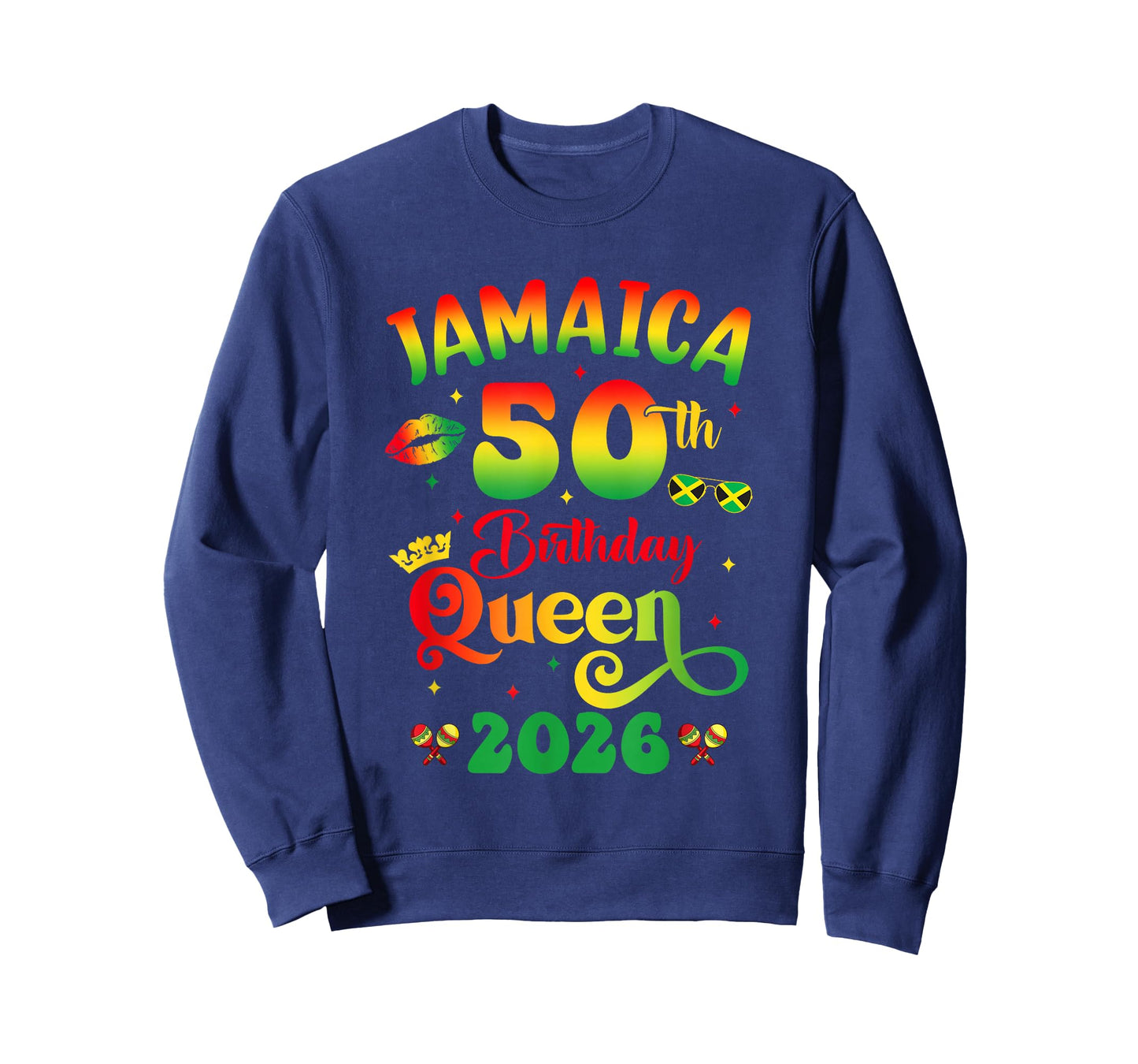 50Th Birthday Queen Jamaica Girl Matching Party 2026 T-Shirt