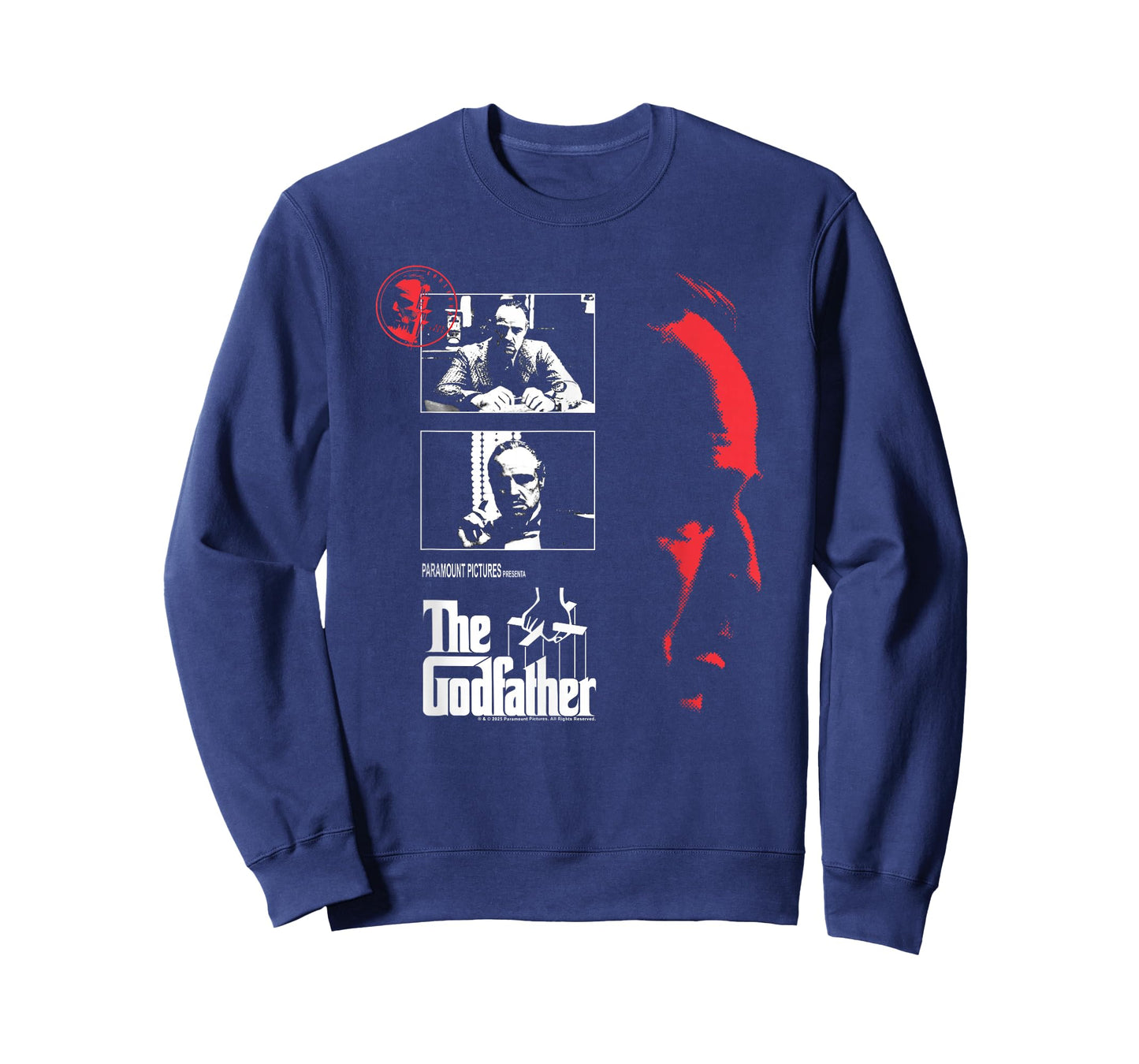The Godfather Red Shadow Portrait Collage Mafia Movie T-Shirt