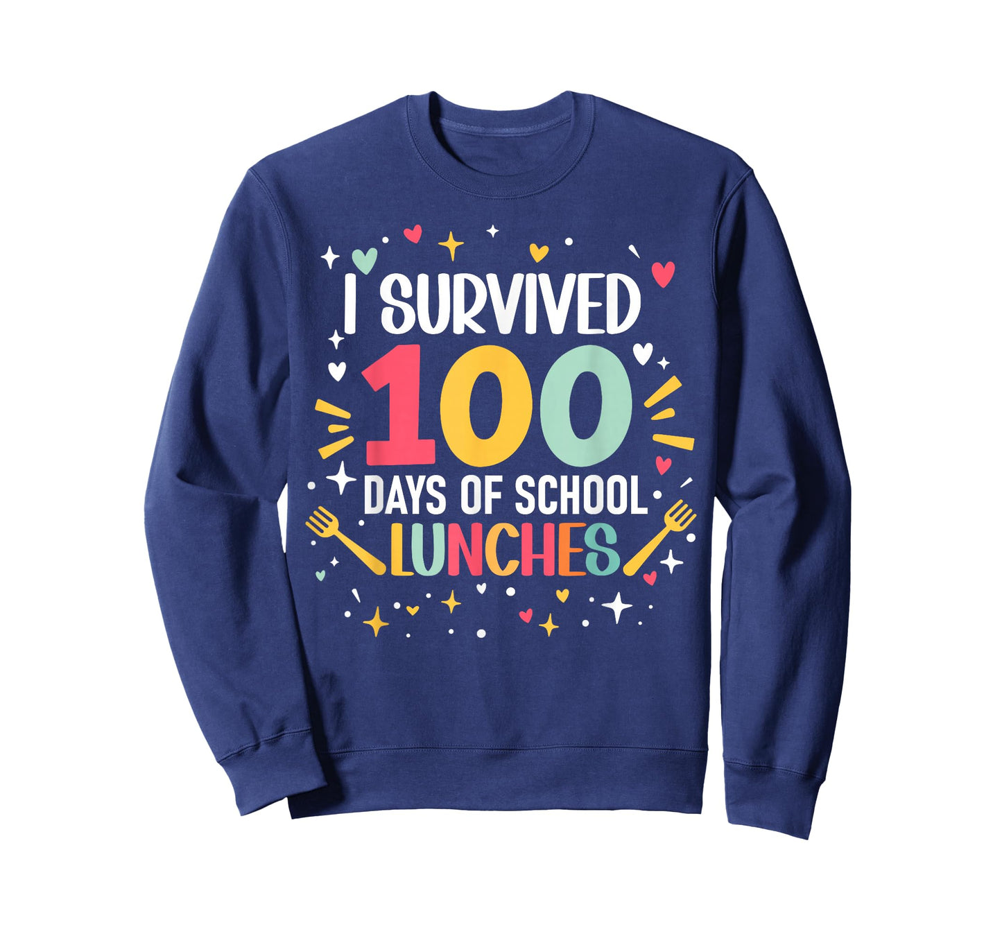 I Survived 100 Days of School Lunches 100th Day Cafeteria T-Shirt