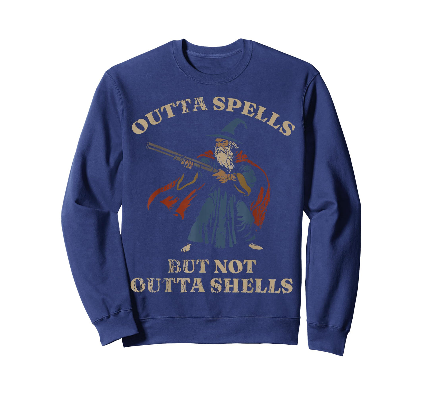 Outta Spells But Not Outta Shells Wizard Fantasy Meme T-Shirt