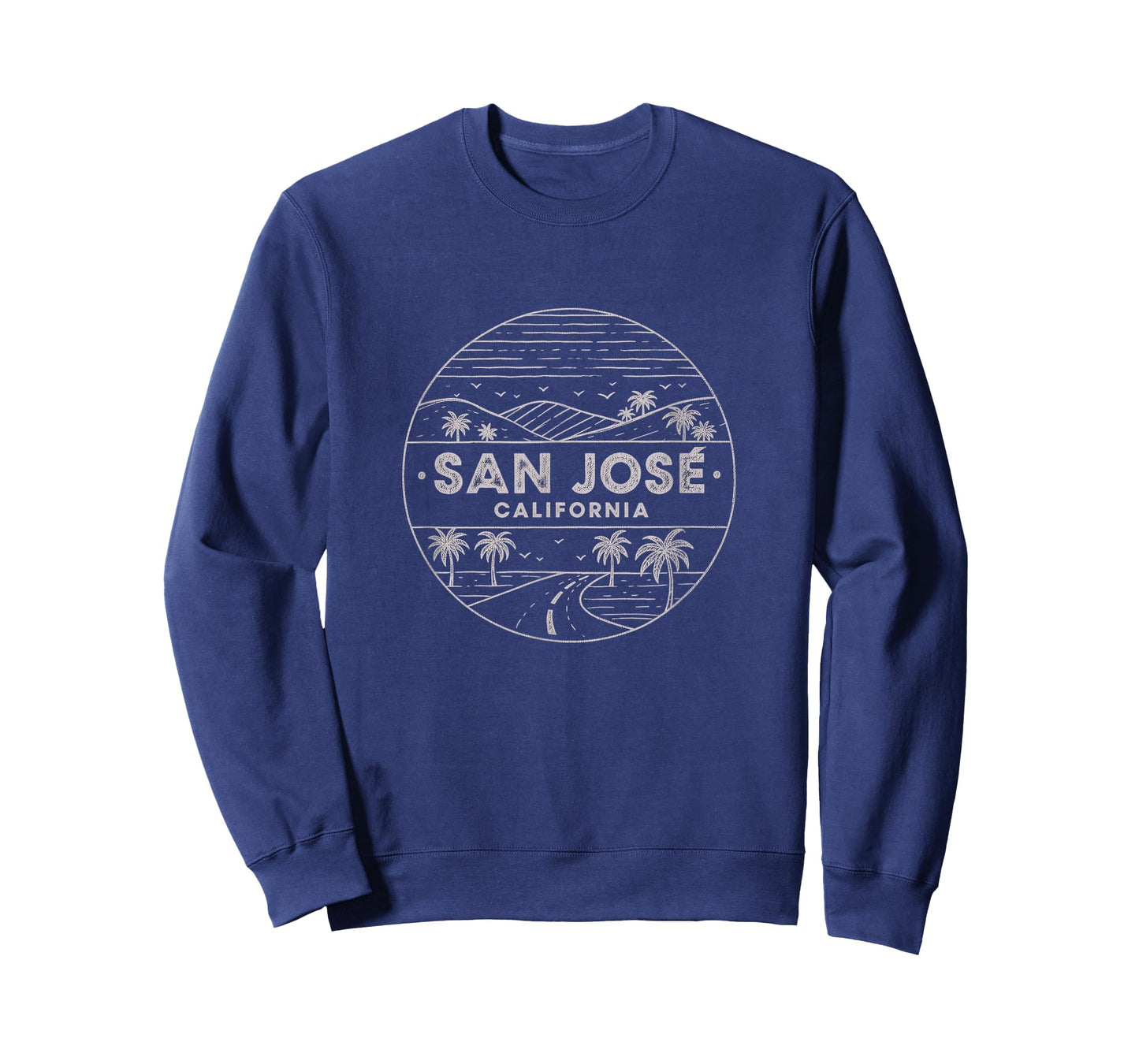 Vintage San Jose California Sketch Art Design T-Shirt