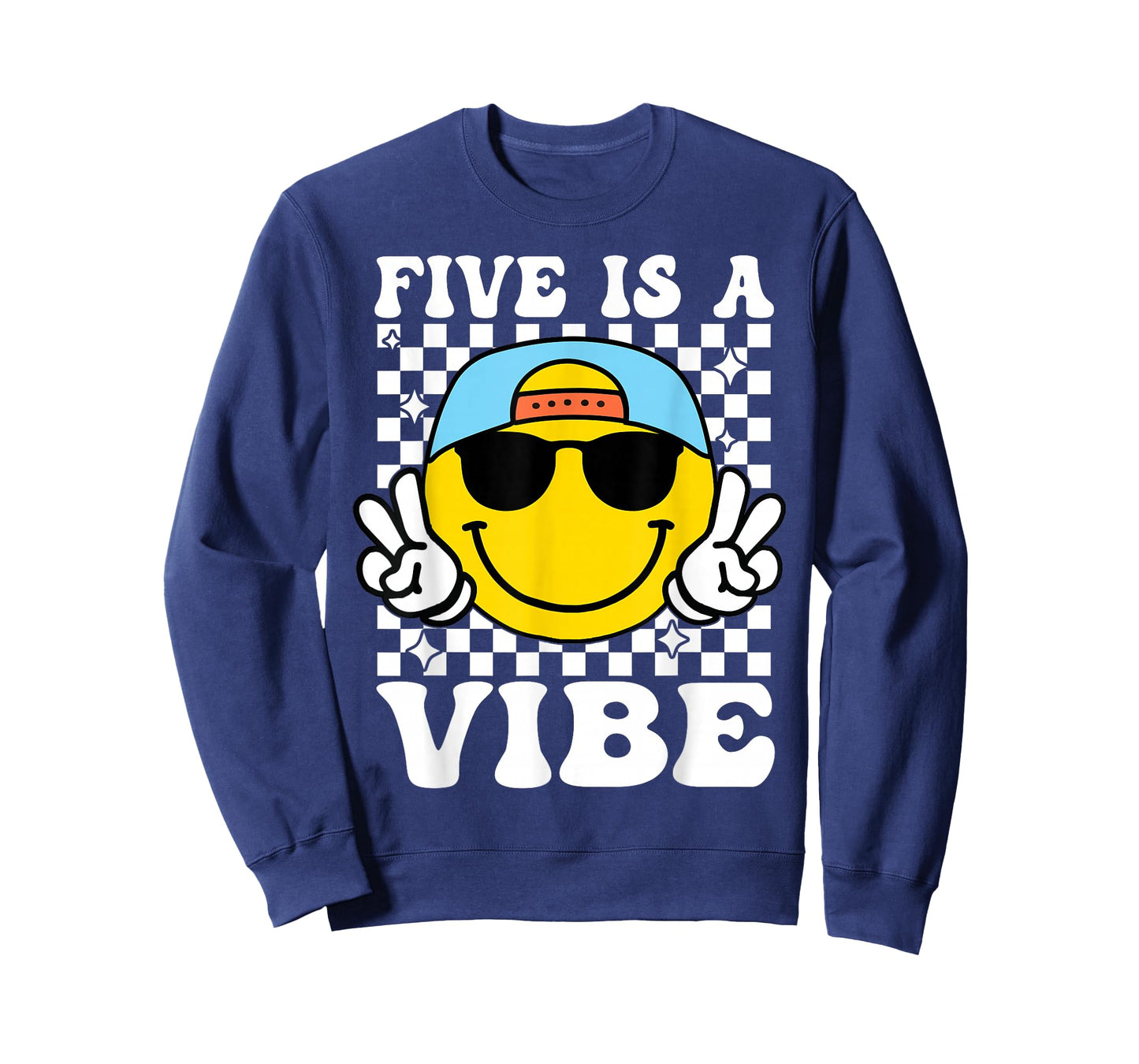 Five is a Vibe 5th Birthday Groovy Boys Girls 5 Years Old T-Shirt