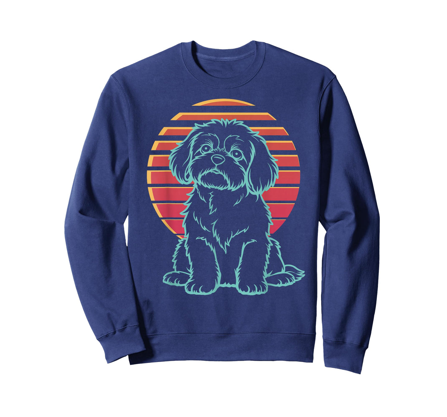 Shih Tzu Lover Dog Owner Retro Synthwave 80s T-Shirt