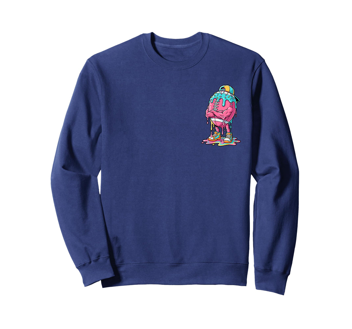 Football Player Drip Ice Cream Sport Lover Youth Boys Girls T-Shirt