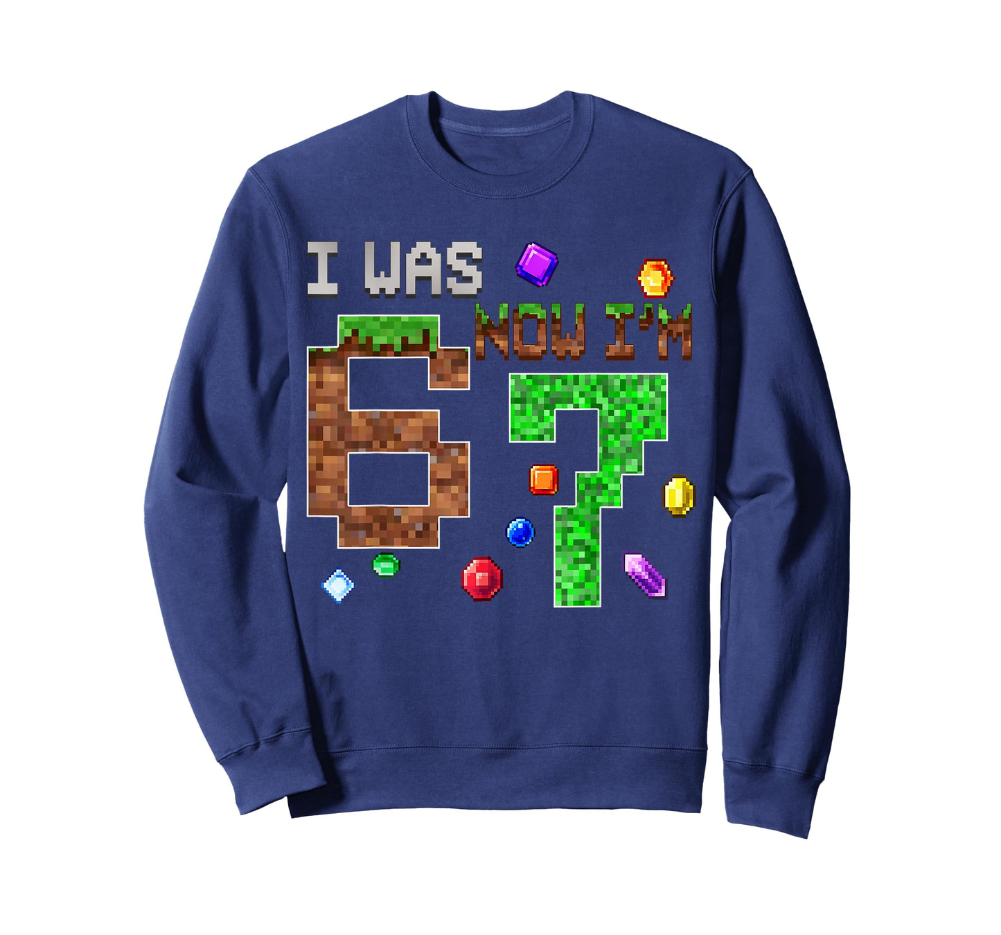 I was 6 Now I'm 7 Pixel Game Birthday Boy Gift for Boys Kid T-Shirt