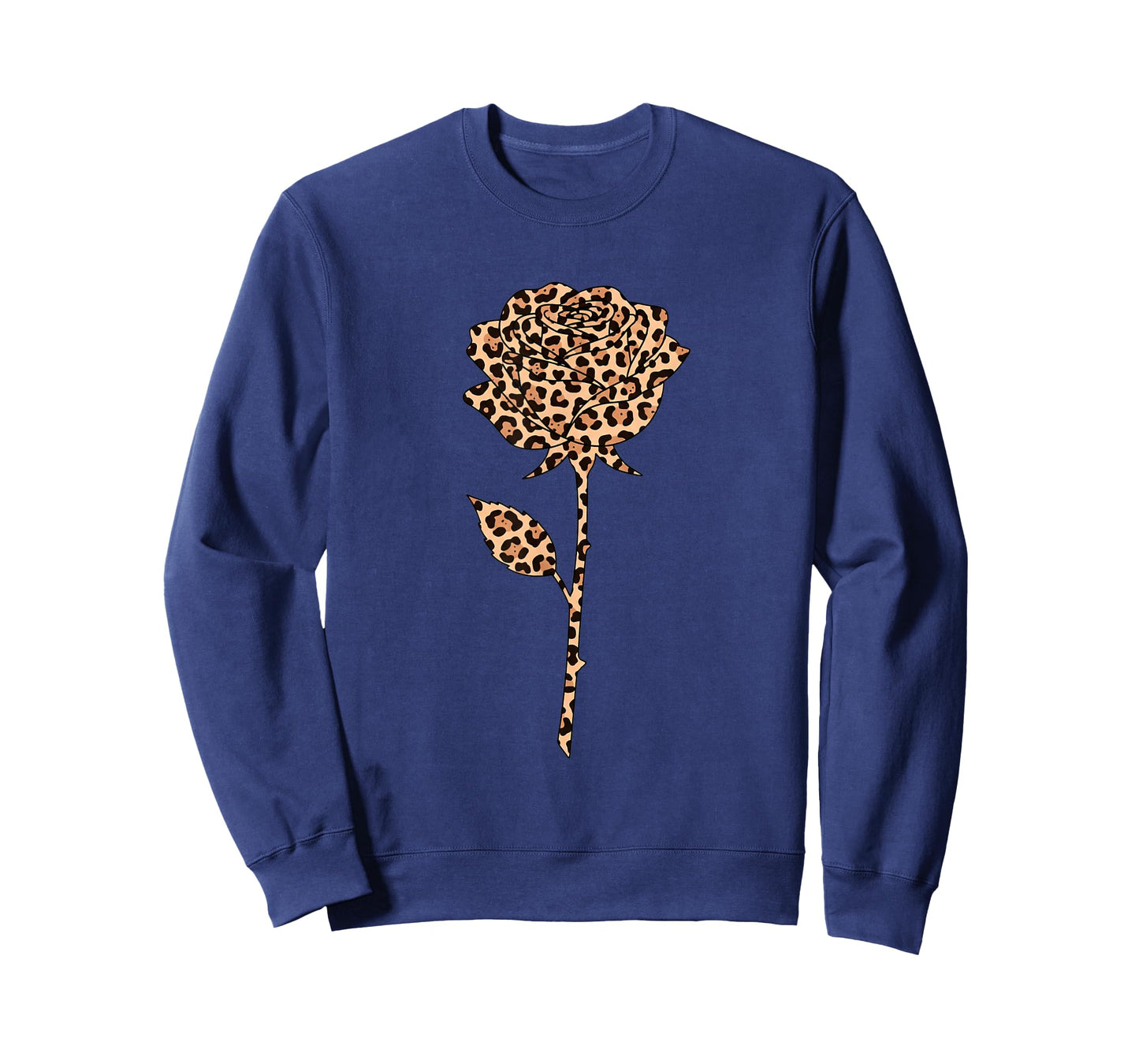 Leopard Rose Floral Safari Print Cheetah Pattern Jungle Art T-Shirt