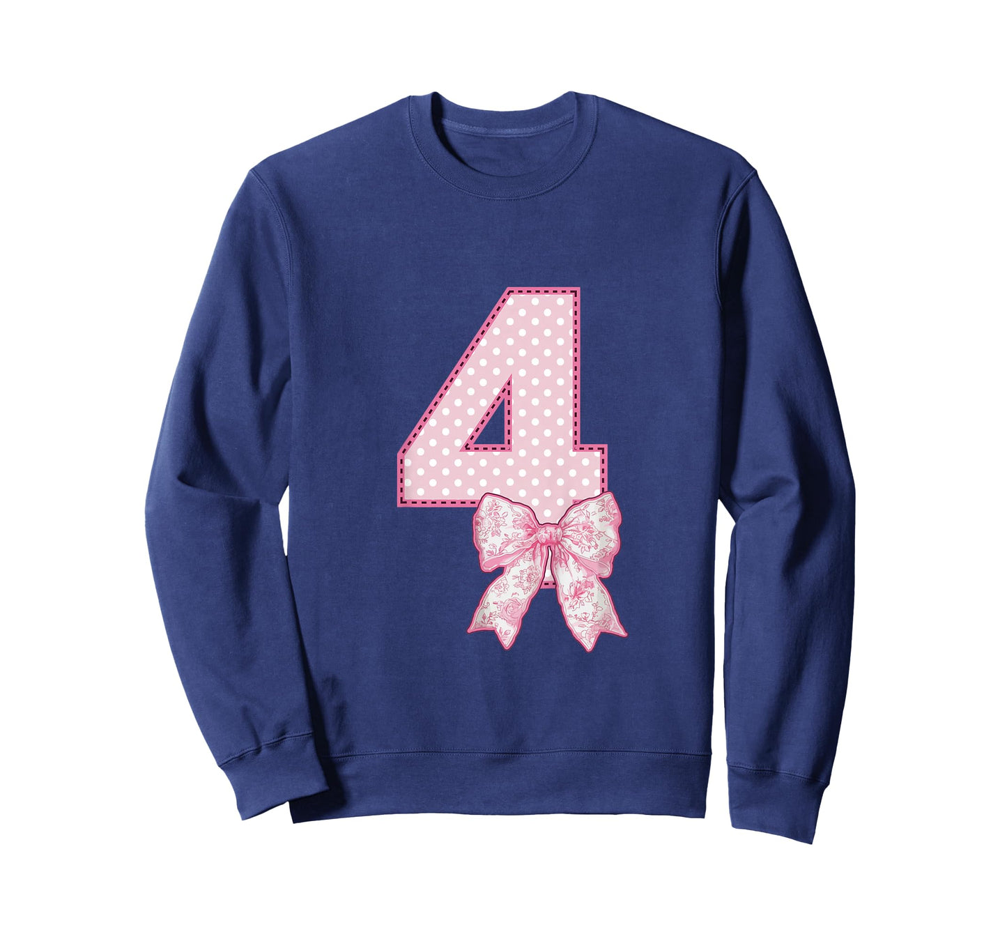 Kids 4th Birthday Shirt Girl Coquette Bow Kids Four 4 Year Old T-Shirt