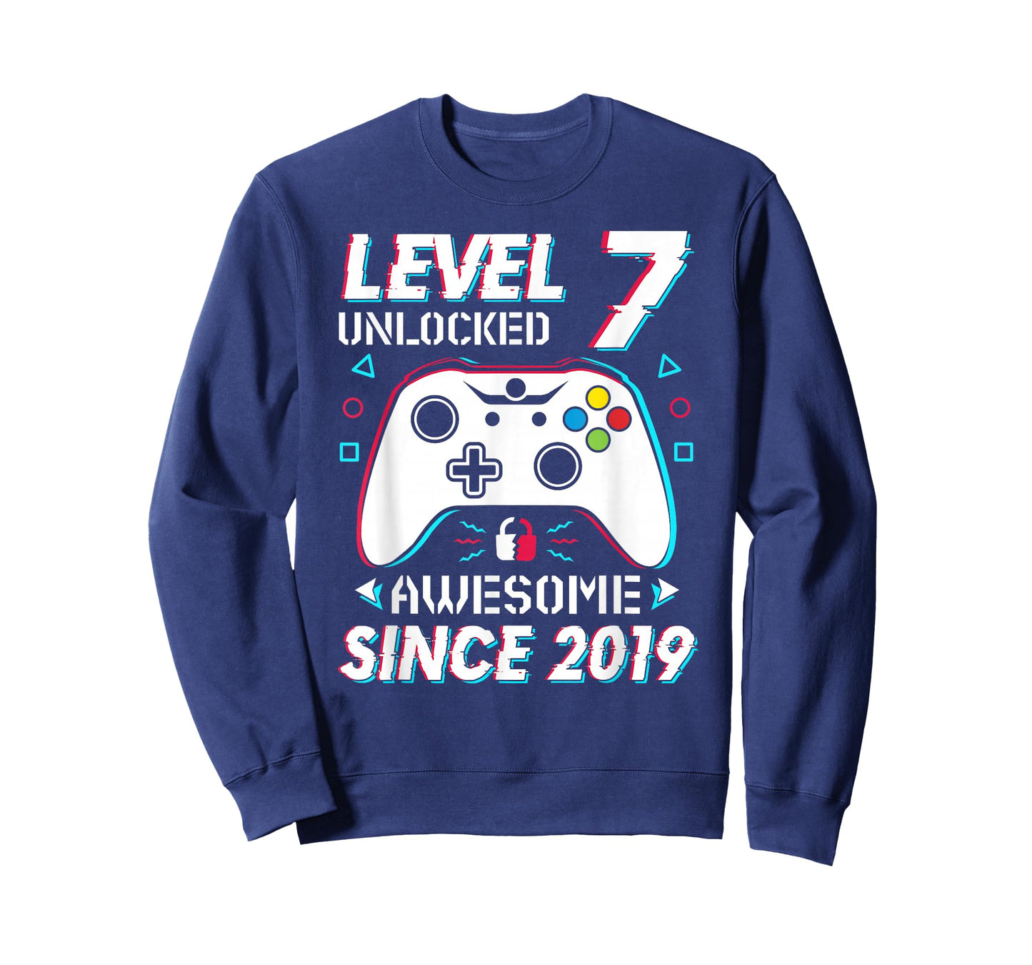Level 7 Unlocked Video Game 7th Birthday 7 Yr Old Boys T-Shirt