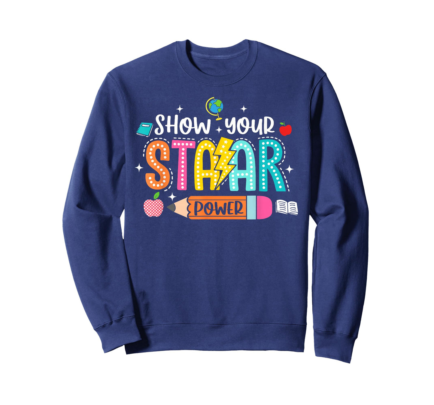 Groovy Show Your STAAR Power Teacher Testing Exam Test Day T-Shirt