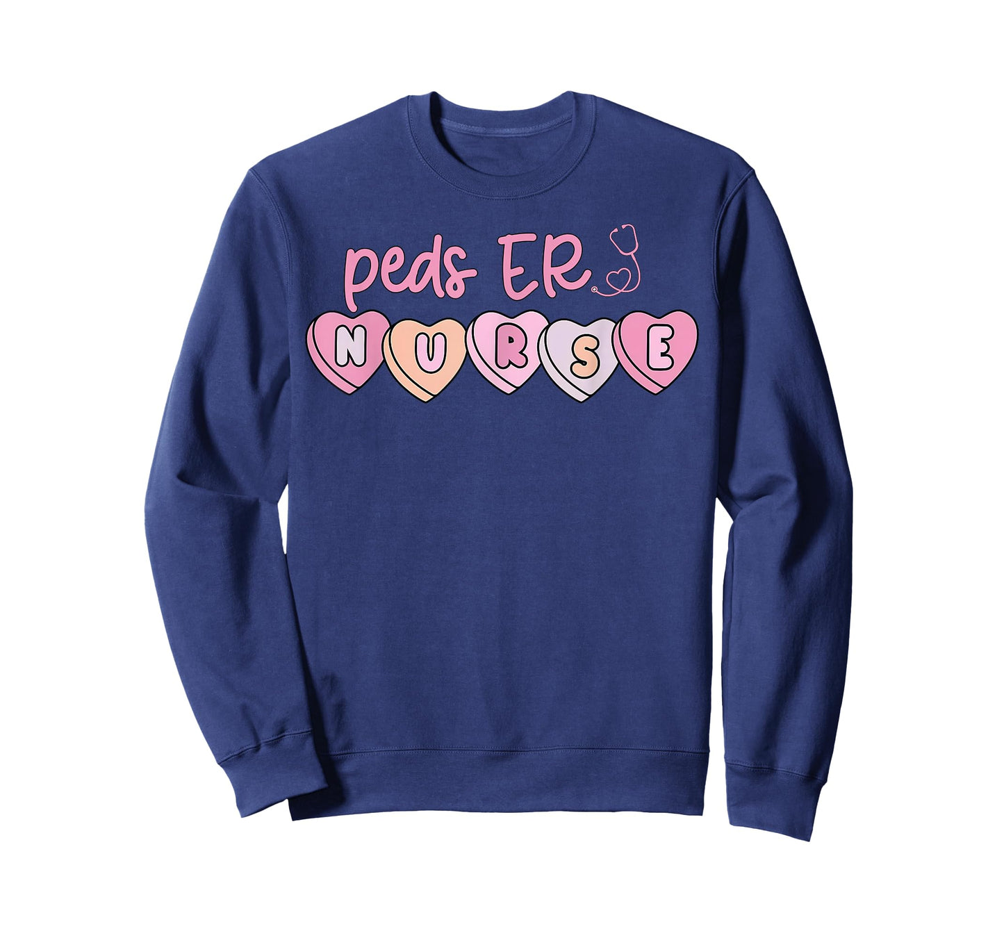 Peds ER Nurse Valentines Day Candy Heart Pediatric Nursing T-Shirt