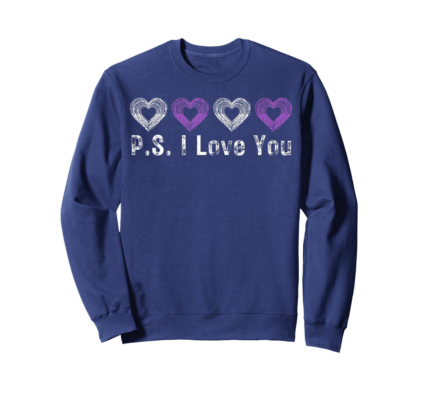 PS I Love You Day Valentine's Day Purple Heart Women Men Kid T-Shirt