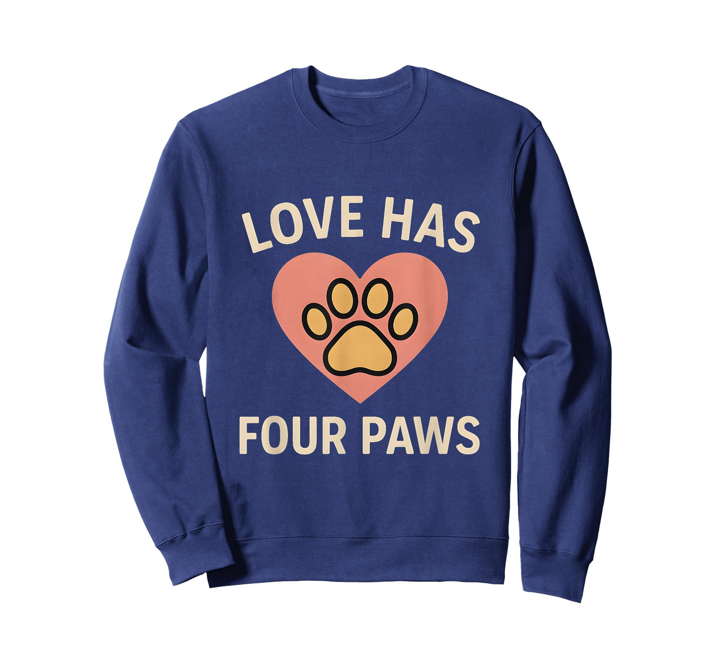 Love Has Four Paws Cute Dog Paw Heart Pet Lover T-Shirt