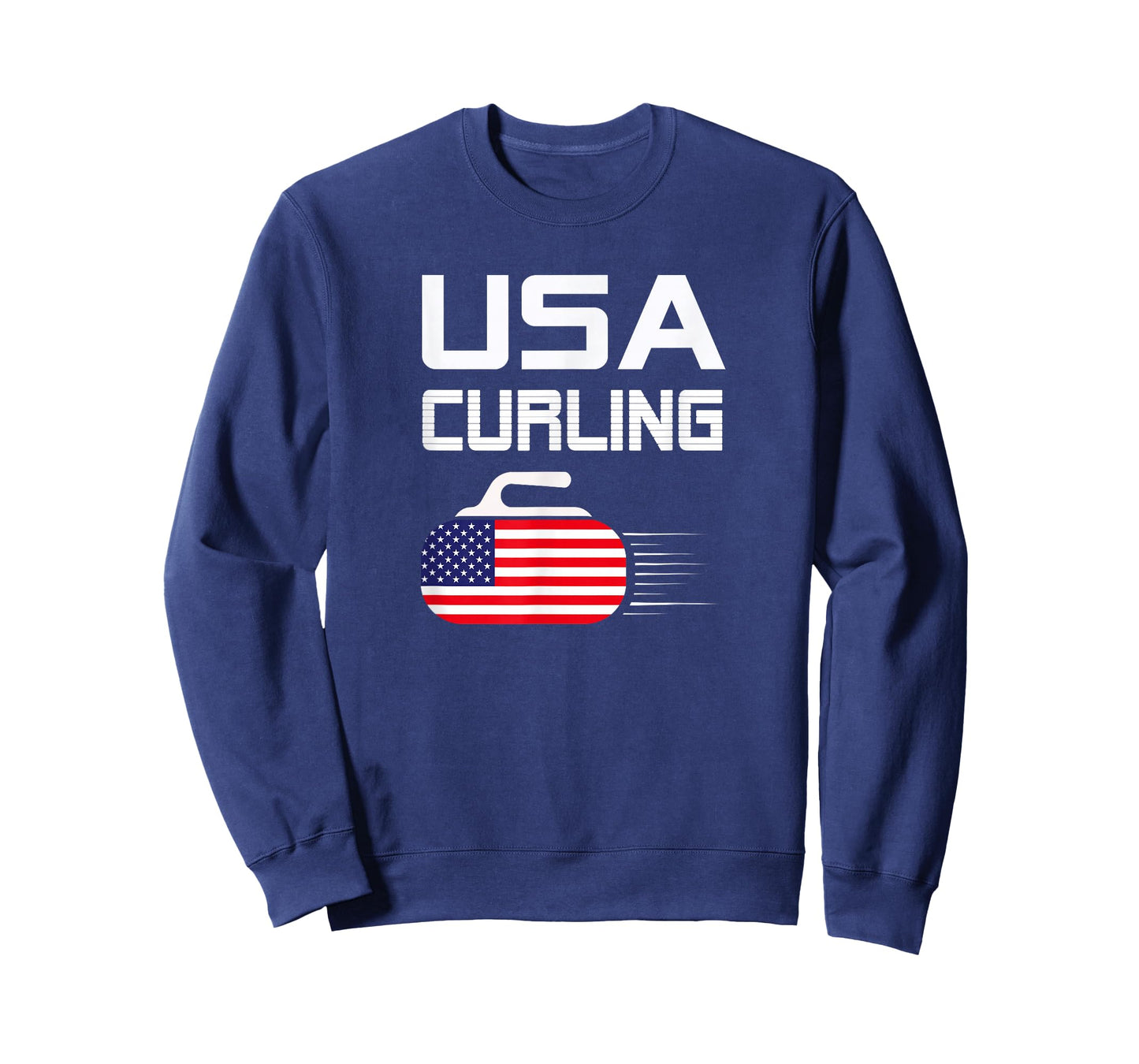 American Flag USA Ice Curling Rock Curler T-Shirt