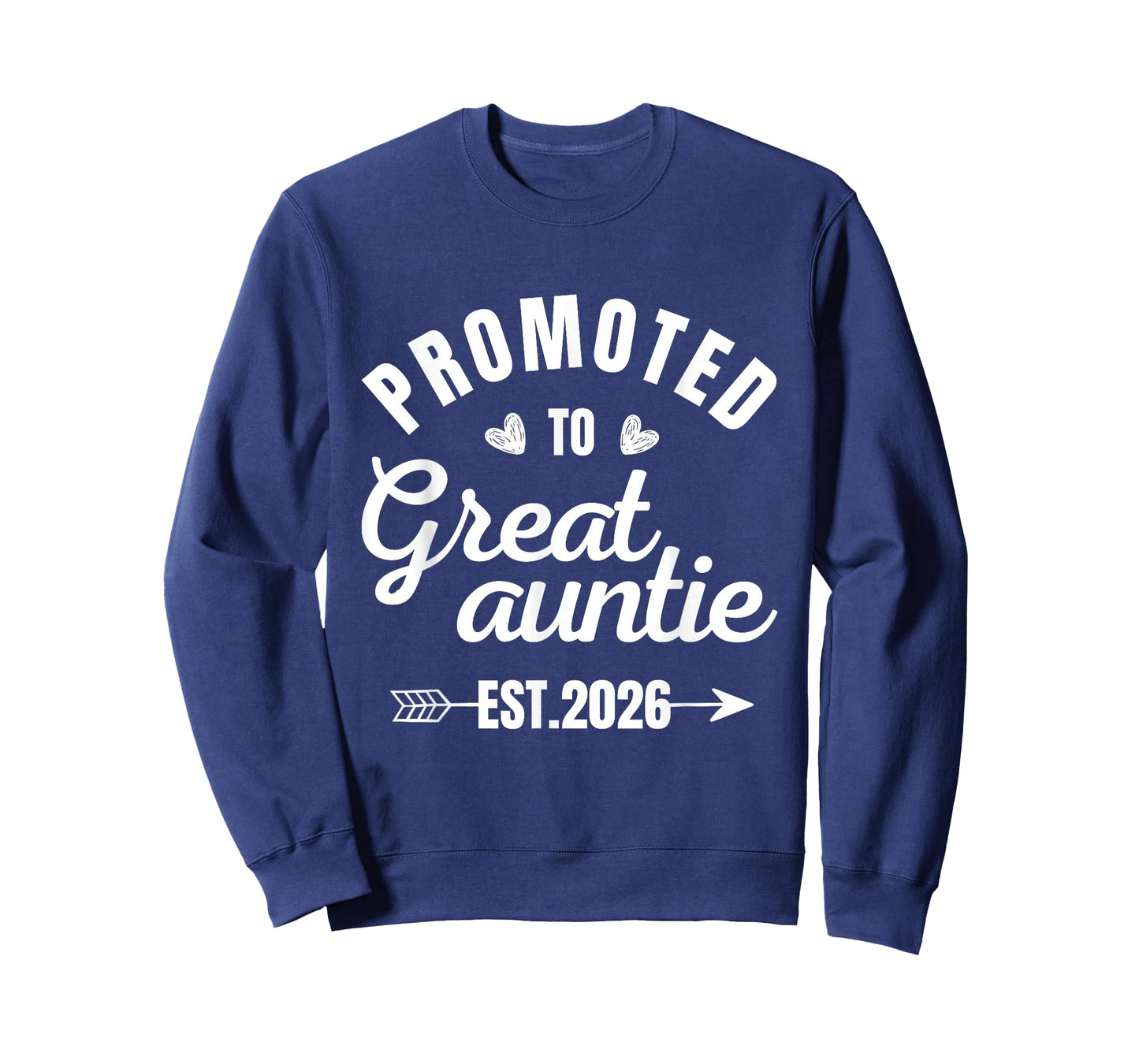 Promoted to Great Auntie 2026 Arrow Heart Aunt Est 2026 T-Shirt