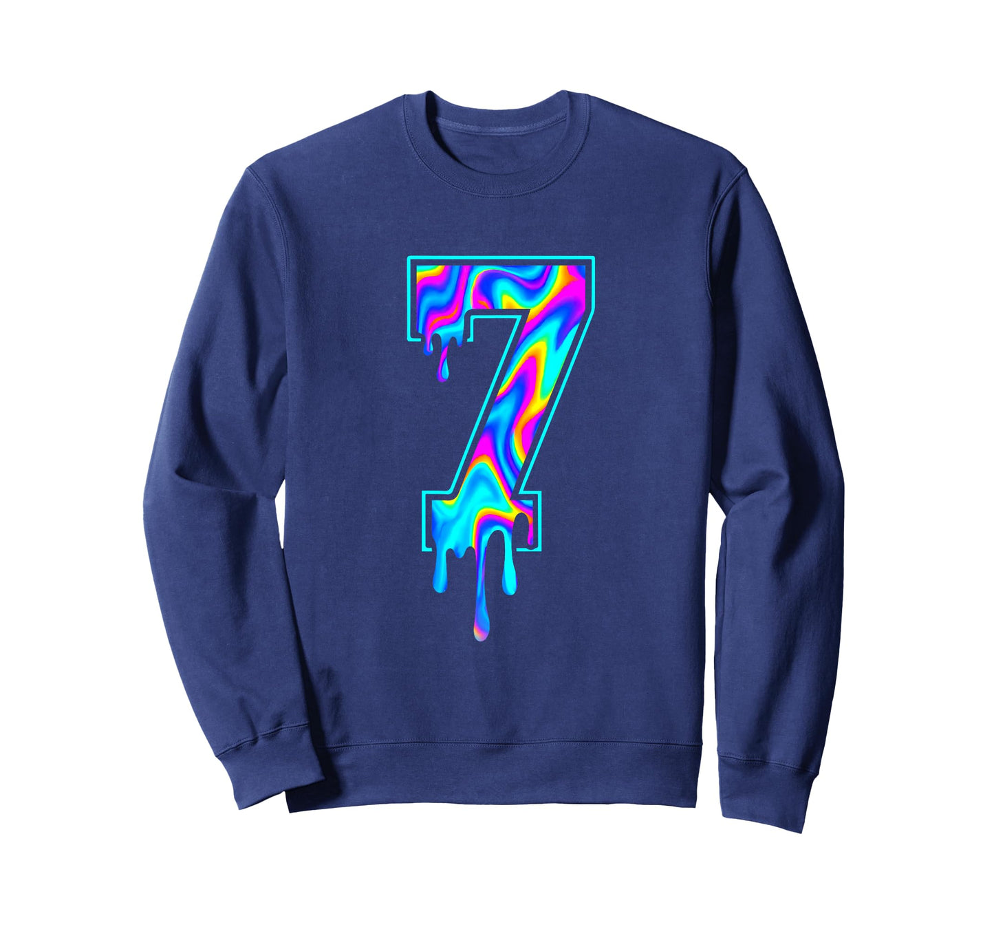 Swirl Rainbow Six Seven Meme 6 7 Halloween Matching 7 T-Shirt