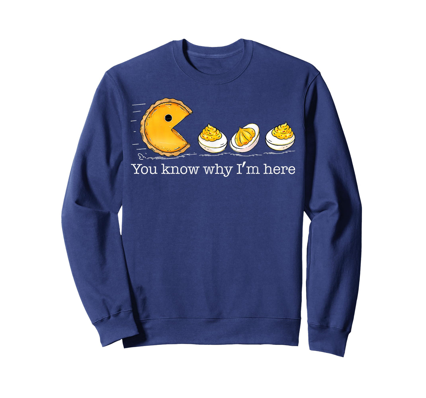 Funny Retro Thanksgiving You Know Why I'm Here Deviled Egg T-Shirt