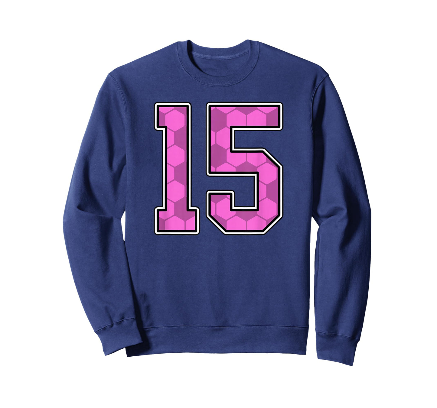 Pink Soccer Pattern Number 15 Jersey Player Uniform #15 T-Shirt