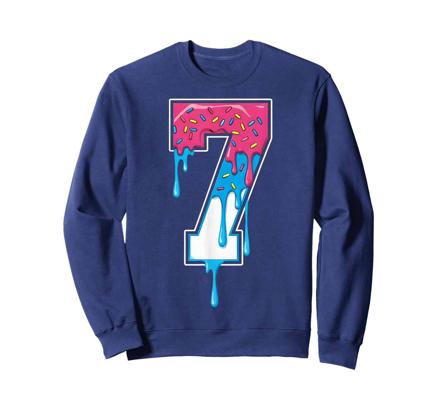 7 Number Seven Team Sports Ice Cream Drip 67 Six Seven Meme T-Shirt