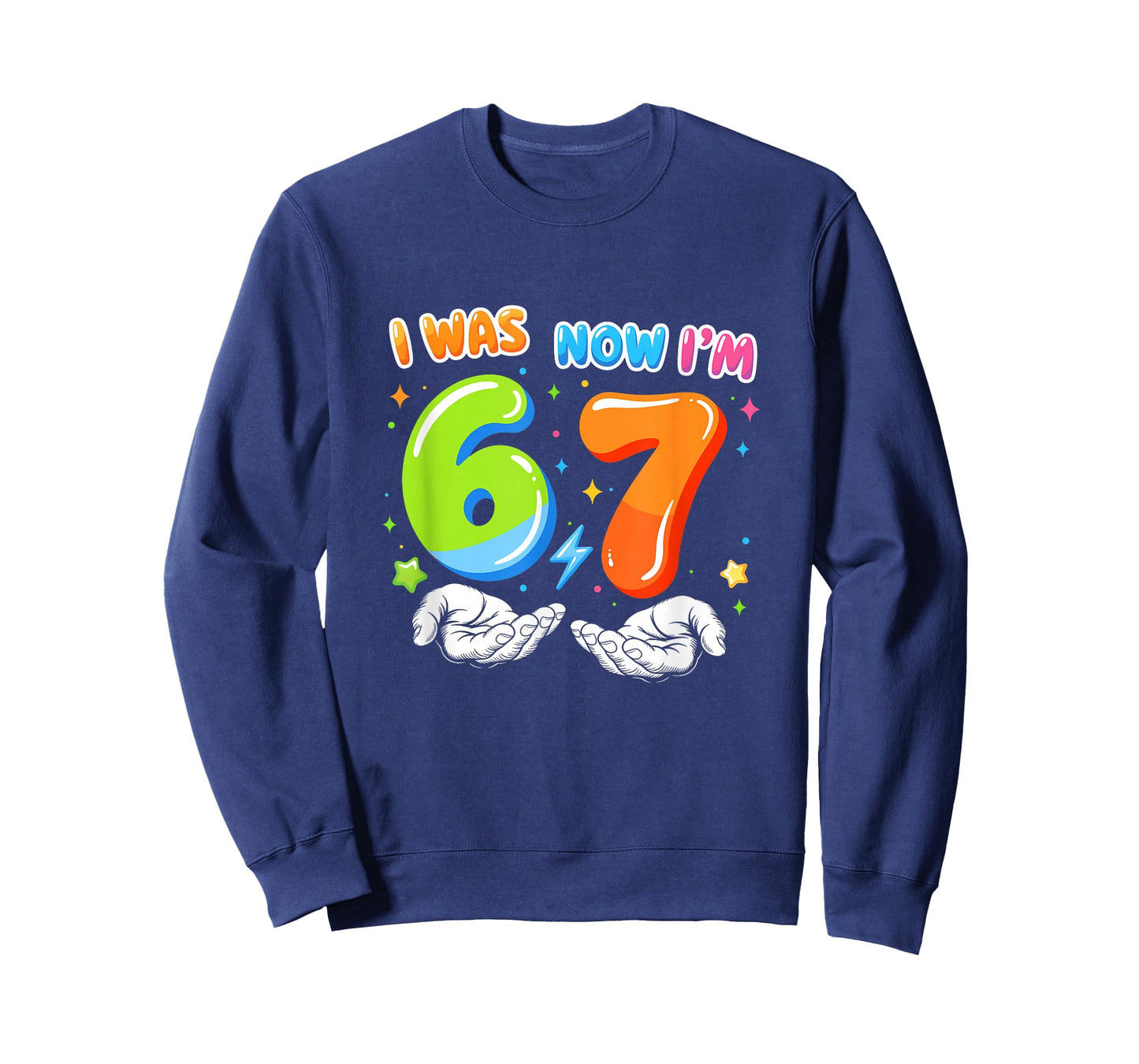 Six Seven Meme Funny 7 Year Old Birthday was 6 Now I'm 7 T-Shirt