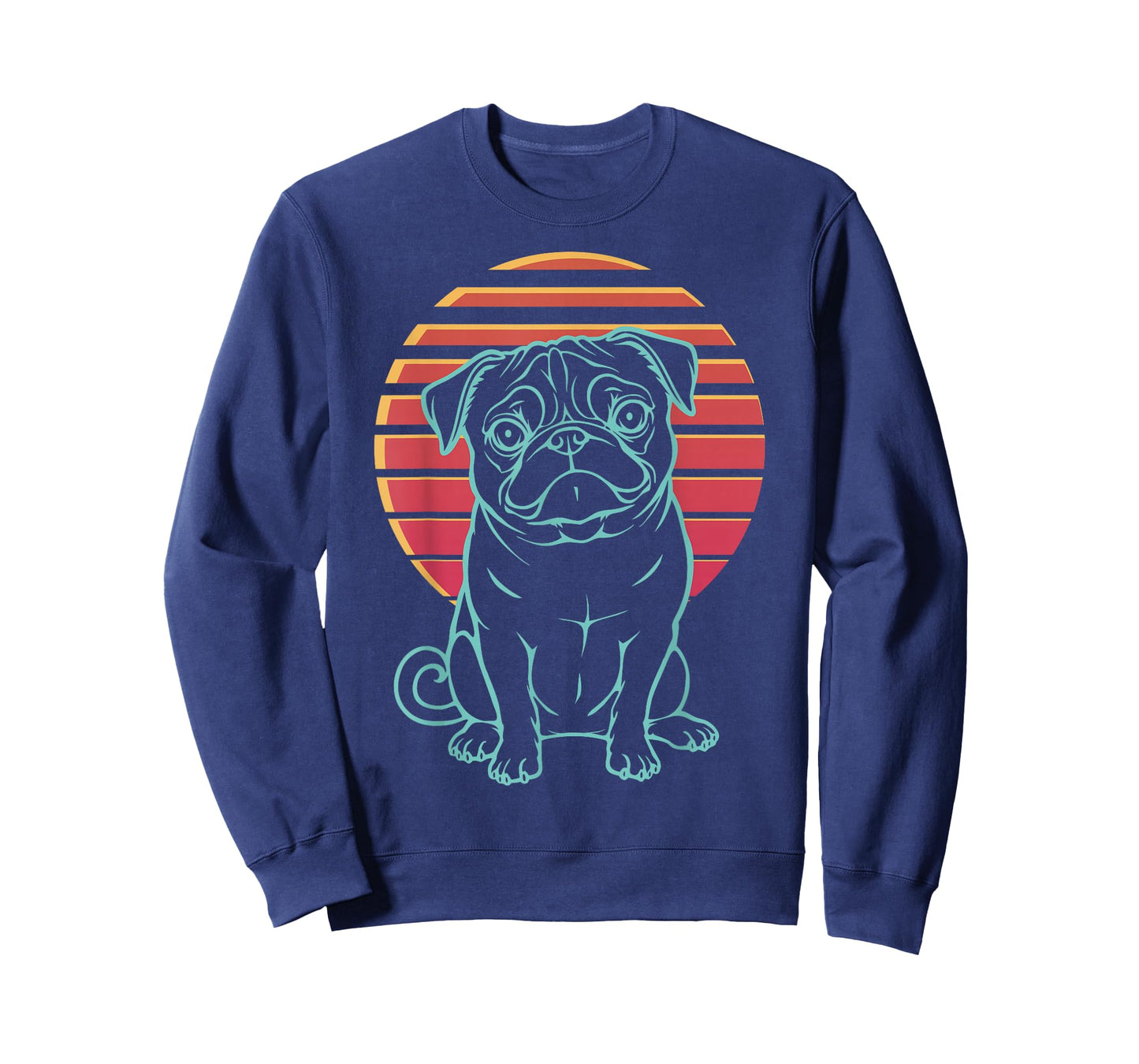 Pug Lover Dog Owner Retro Synthwave 80s T-Shirt