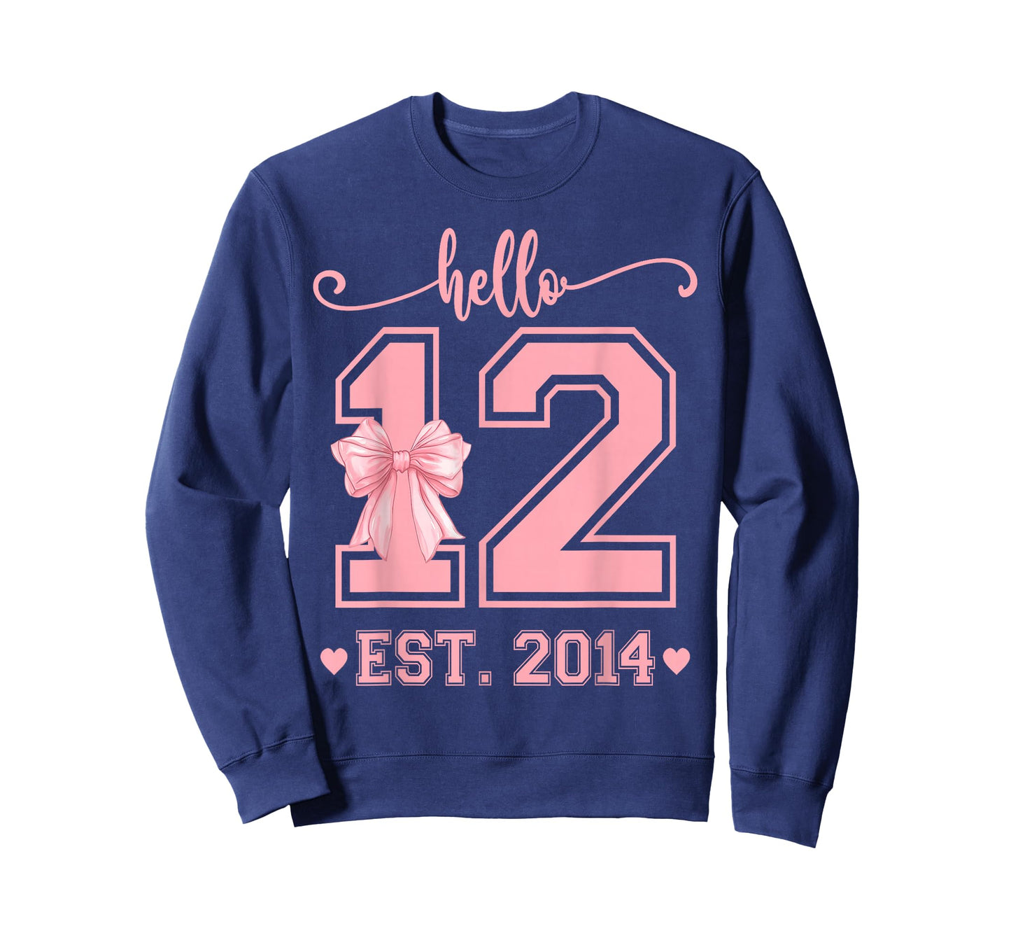 Hello Twelve EST 2014 12th Birthday Coquette 12 Year Girl T-Shirt