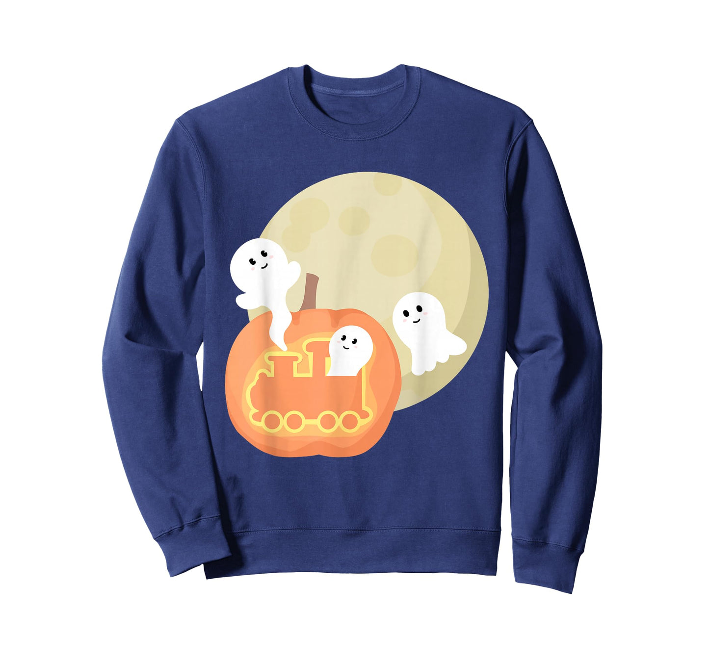 Halloween Train Moon, Cute Spooky Pumpkin, Train Lover Boys T-Shirt