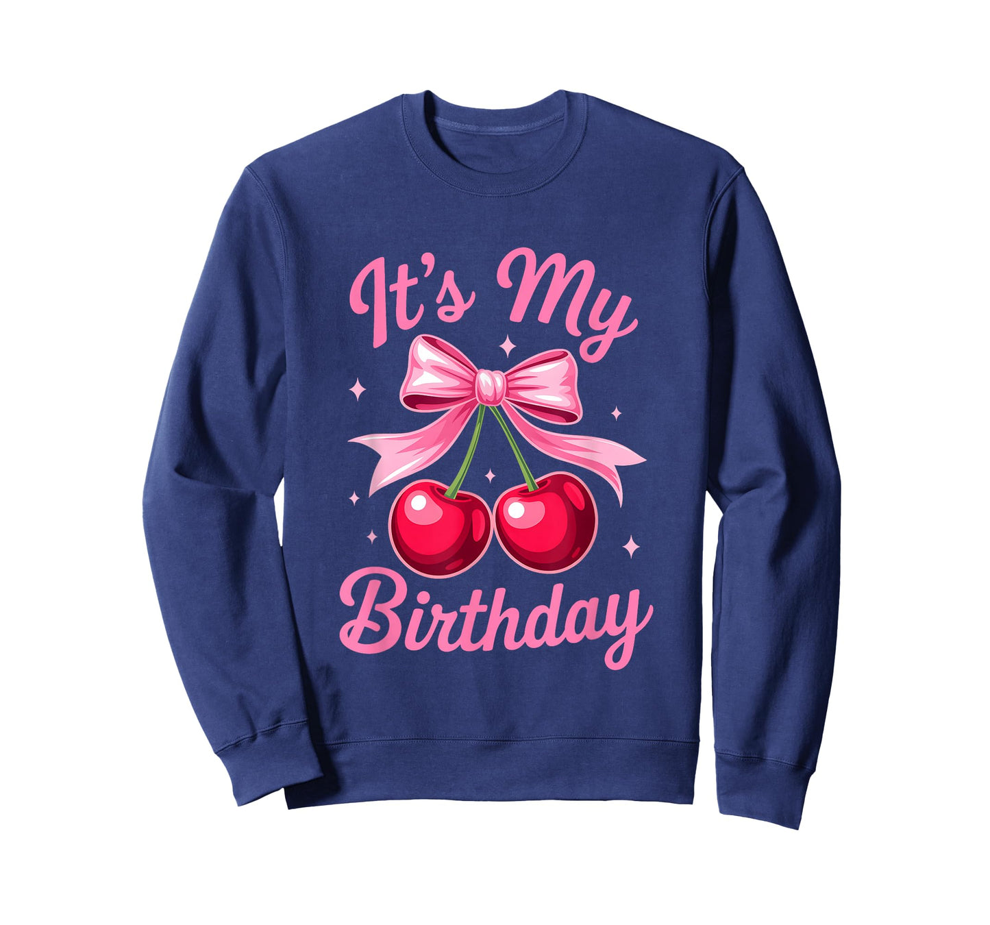 It's My Birthday Coquette Bow Cherry Birthday Girls Women T-Shirt