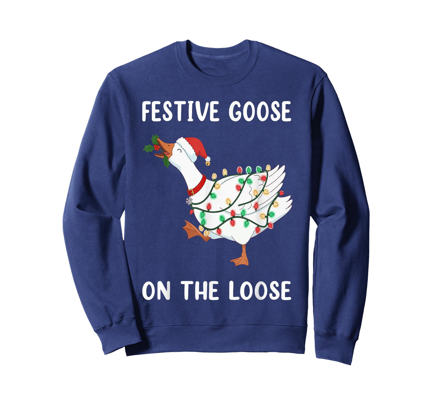 Vintage Funny Festive Goose on The Loose Christmas Humor T-Shirt