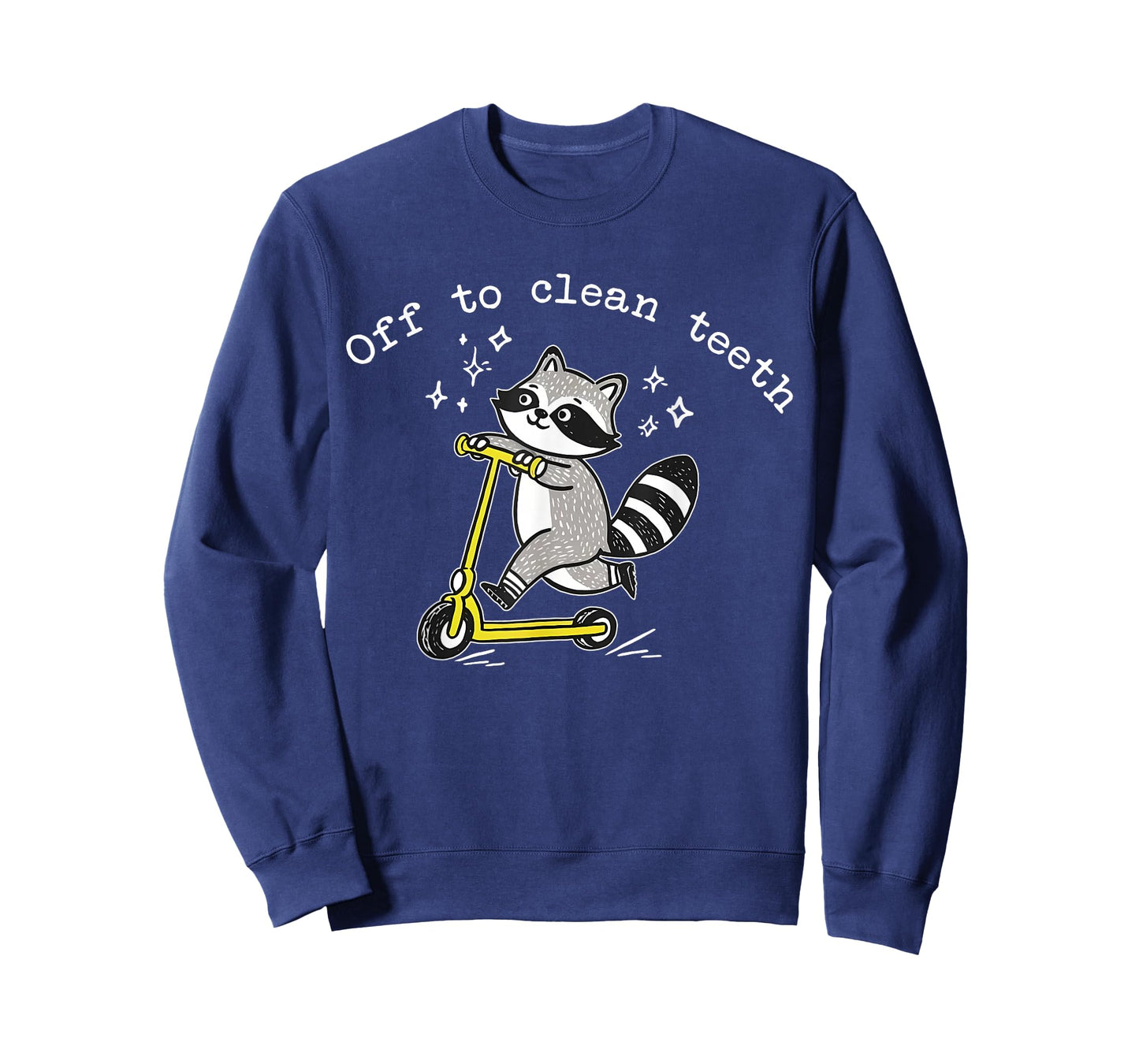 Funny Raccoon Scooter Off to Clean Teeth Dental Hygienist T-Shirt