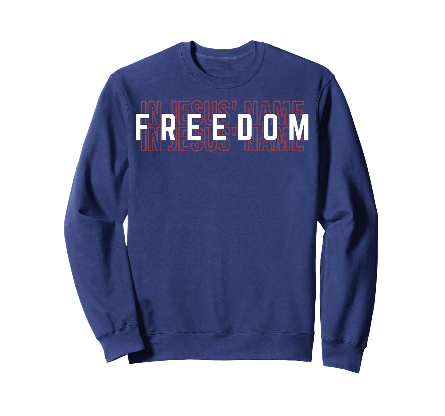 Freedom in Jesus’ Name – Christian Faith Design T-Shirt