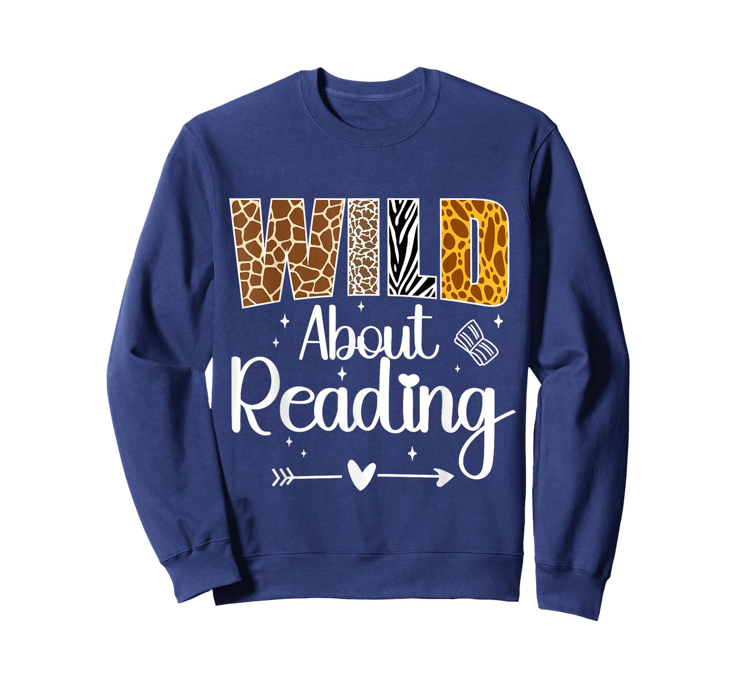 Wild About Reading Funny Book Lover Bookworm Library Day T-Shirt