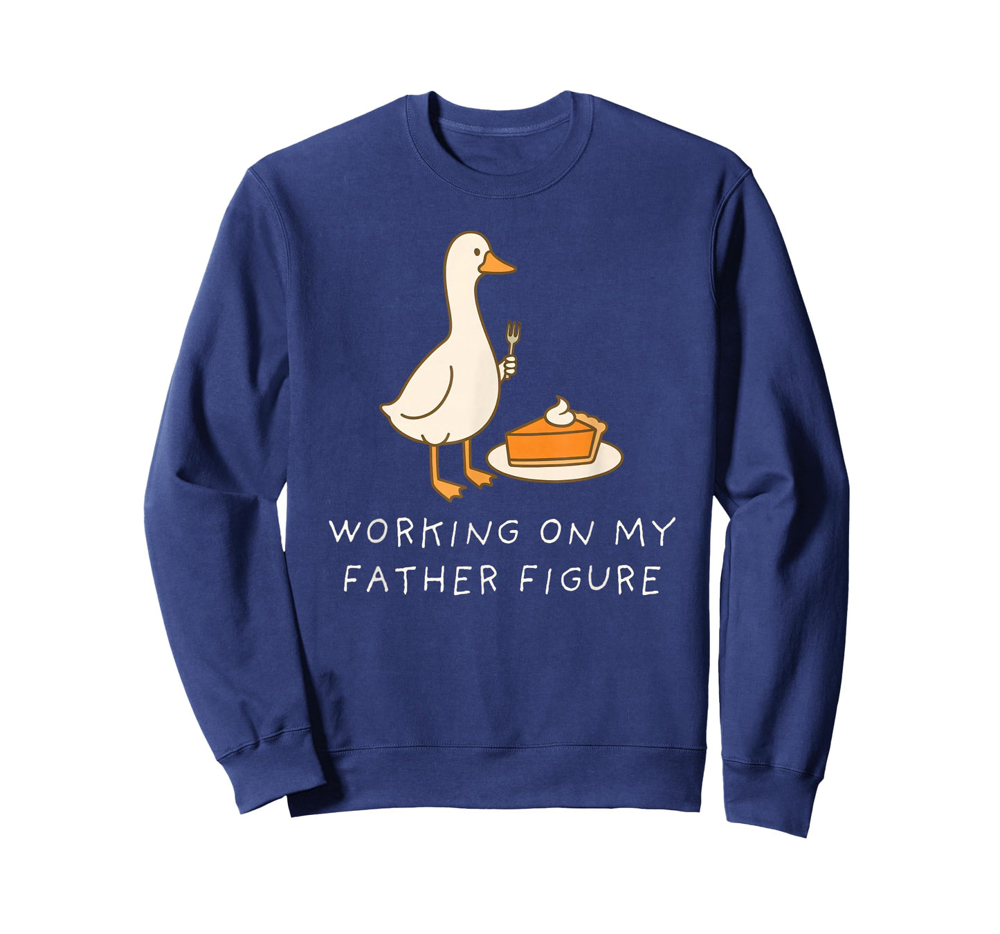 Goose Eating Pie for Two Couple Working On My Father Figure T-Shirt